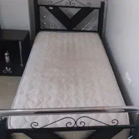 تخت فلزی بدون تشک با دو کشوی بزرگ