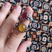 2عددانگشترنقره مردانه