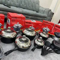 سرویس قابلمه چدن آلمانی قدیمی|ظروف پختوپز|تهران, شهرک ولیعصر شمالی|دیوار