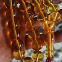 تسبیح سندلوس عسلی شمش درجه یک گرید a