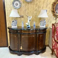 بوفه کنسول چوبی آنتیک مازول برنز کمد میز توالت|کلکسیون اشیاء عتیقه|تهران, اقدسیه|دیوار