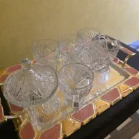 2 عدد سینی با فنجون و قندون