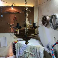 لوستر فانوسی تمام برنزی