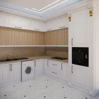 طراحی سه بعدی کابینت و کمد دیواری+نقشه اجرایی