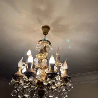 ست کامل لوستر کریستالی کلاسیک (۲بزرگ + ۲کوچک)|لوستر و چراغ آویز|رشت, رشتیان|دیوار