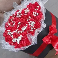 باکس قلب گل ربانی قرمز|گل مصنوعی|مهاباد (آذربایجان غربی), |دیوار