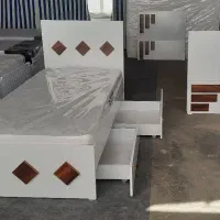 تختخواب یک نفره مدل آرکا|تخت و سرویس خواب|باسمنج, |دیوار