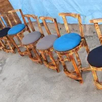 چوب روسی صندلی بلند کف چوب اپنی|میز و صندلی غذاخوری|کرج, فاز ۵ مهرشهر|دیوار