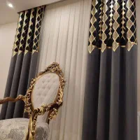 پرده آماده مینیمال و پانچ و لیزری ویولت|پرده، رانر، رومیزی|تهران, نعمتآباد|دیوار