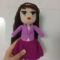 عروسک دختر بافت