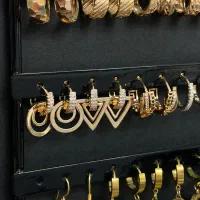 گوشواره های حلقه ای آبکاری طلا|بدلیجات|اهواز, نادری|دیوار