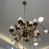 لوستر طلایی طرح فرشته ۱۲شاخه برنز اصل