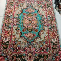 قالیچه دستبافت ۳متری سالاری سبز چله ابریشم