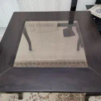 میز نهارخوری چوبی شیشه ای|میز و صندلی غذاخوری|تهران, شهرک دانشگاه|دیوار