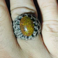 انگشتر بولدر اوپال (تشکیل شده روی چوب)|جواهرات|تهران, جنت‌آباد مرکزی|دیوار