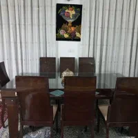 ناهارخوری ۸نفره نونو و ویترین|میز و صندلی غذاخوری|آباده, |دیوار