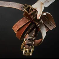 کمربند چرم طبیعی