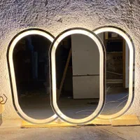 آینه بیضی بک لایت (50*100)