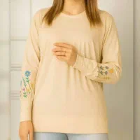 بلوز استین دار،استین دکمه دار. جنس ویسکوز ۱۰۰٪