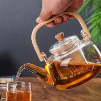قوری پیرکس دسته بامبو