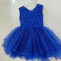 لباس عروس دخترانه آبی کاربنی مناسب ۲ تا ۴ سال|کفش و لباس بچه|خاوران, |دیوار