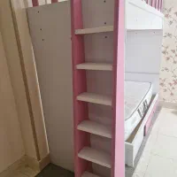 فروش تخت دو طبقه به همراه کمد دو عدد تشک|تخت و سرویس خواب|جم, |دیوار