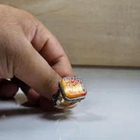 انگشتر عقیق خطی|بدلیجات|قم, باجک دو|دیوار