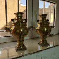 سماور برنجی براق زغالی