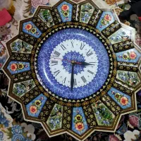 ساعت و آینه خاتم کاری شده