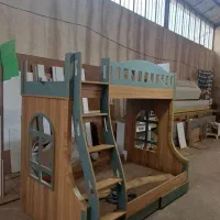 تخت خواب کلبه دو طبقه
