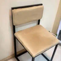 صندلی فلزی با رویه مخمل
