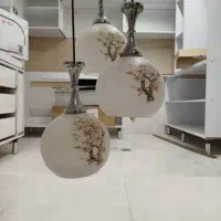 لوستر سه شاخه با طرح درخت