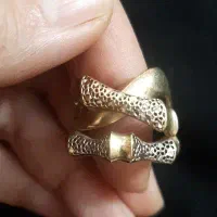 انگشتر طلا استخوانی