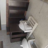 روشویی با شیر آلات و کمد کتابخونه