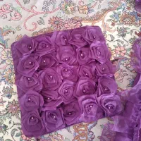 رو تختی نو بسیار کارشده رنگ بنفش تیره|رختخواب، بالش، پتو|قائمشهر, |دیوار