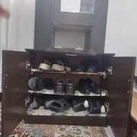 جاکفشی آینه دار قهوه ای|جاکفشی، کمد، دراور|دورود, |دیوار