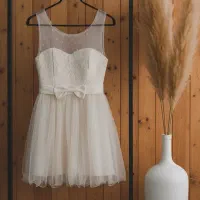 لباس مجلسی توری سفید