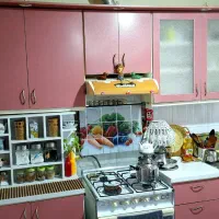 کابینت همراه با هود و سینک و شیرظرفشویی