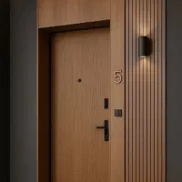 درب ضدسرقت ترموود نرده استیل ،شیشه ای لمینت کدF191|مصالح و تجهیزات ساختمان|پل سفید, |دیوار