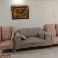 مبل راحتی نیم ست 4 نفره بسیار تمیز و نو|مبلمان خانگی و میز عسلی|تهران, قزل قلعه|دیوار