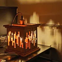 لوستر چوبی دست ساز