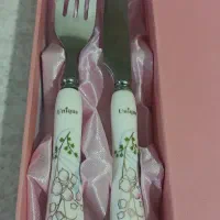 کارد وچنگال سرامیکی و فنجان ارکوپال