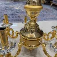 لوستر طلایی نور افروز ۱۵شاخه