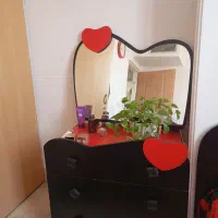 تخت خواب یک نفره با خوشخواب و درآور و آینه|تخت و سرویس خواب|نورآباد ممسنی, |دیوار