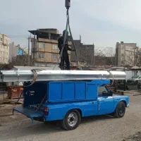 نیسان بار آهن کش با سیم بکسل 4 عدد تیرچه ورق لوله