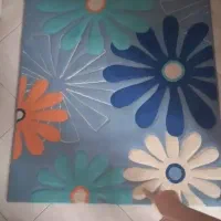 فرش فانتزی گل برجسته یک متر در یکو نیم متر در حد|فرش|تهران, آبشار|دیوار