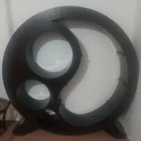 بوفه گرد قهوه ای بدون خط خش