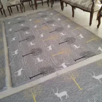 دوخت رو‌فرشی باپارچه نخی سبک قالب به فرش