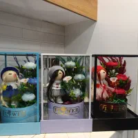 باکس گل شیشه مکعبی