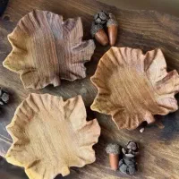 پیاله ی برگ  خزان چوبی عمده و تک ظروف چوبی